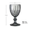 European Embossed Wine Glass Thickened Colorful Glass High Foot Juice Cup Retro Red Wine Glass