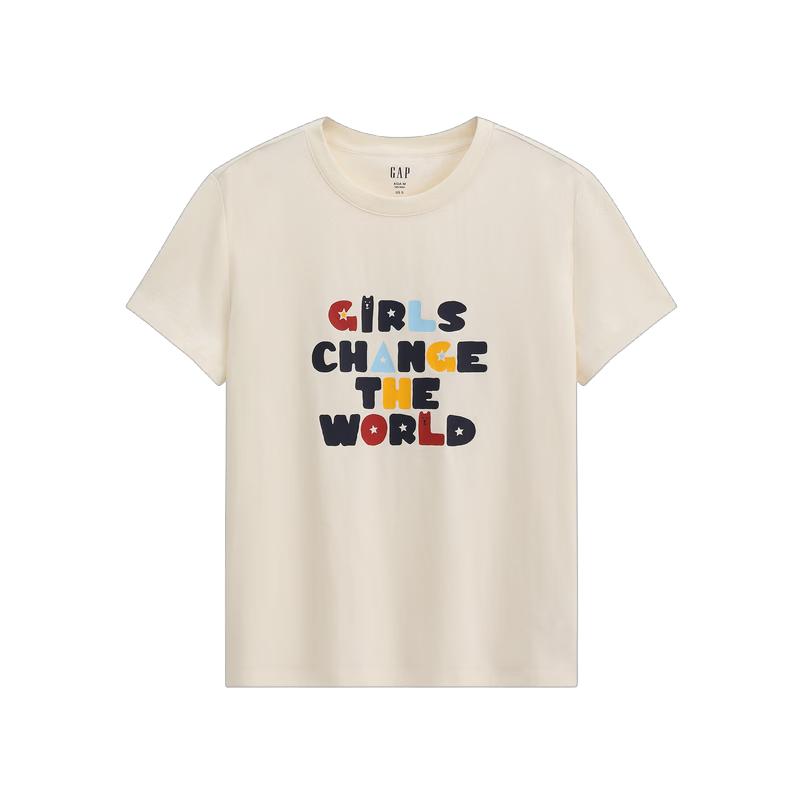 GAP Women s Colorful Letter Print Crew Neck T-Shirt 170/92A