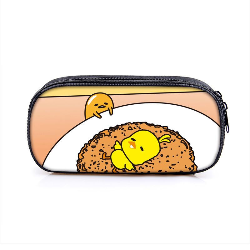 Gudetama Lazy Egg Cartoon Pen Bag With Large Capacity For Kids Students School Supplies