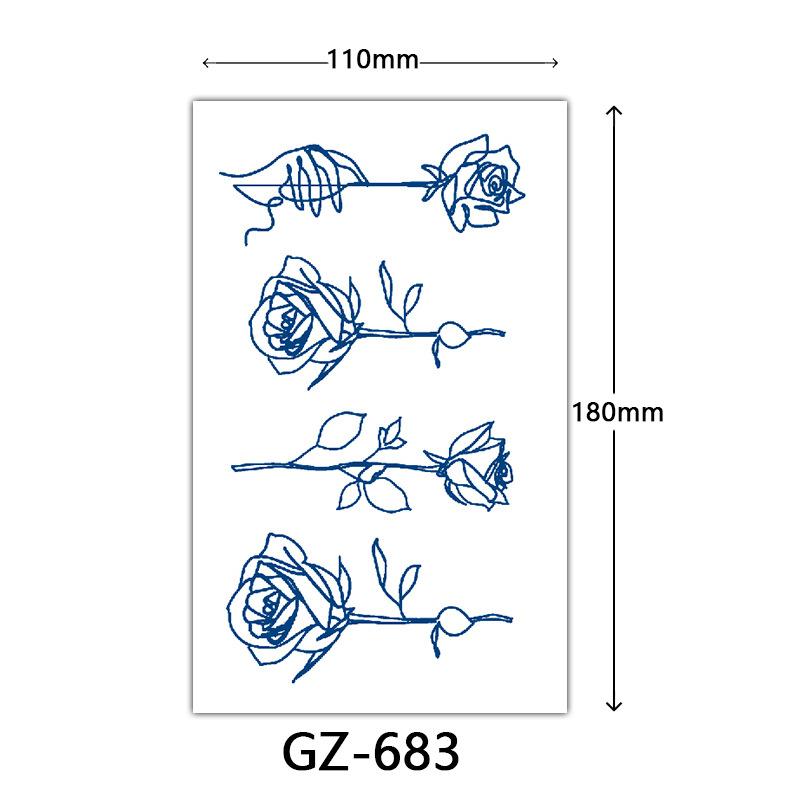 Autocolante Tatuaj cu Suc, Autocolante Tatuaj Herbal, Autocolante Tatuaj Semi-Permanent cu Litere Engleze Tatuaj