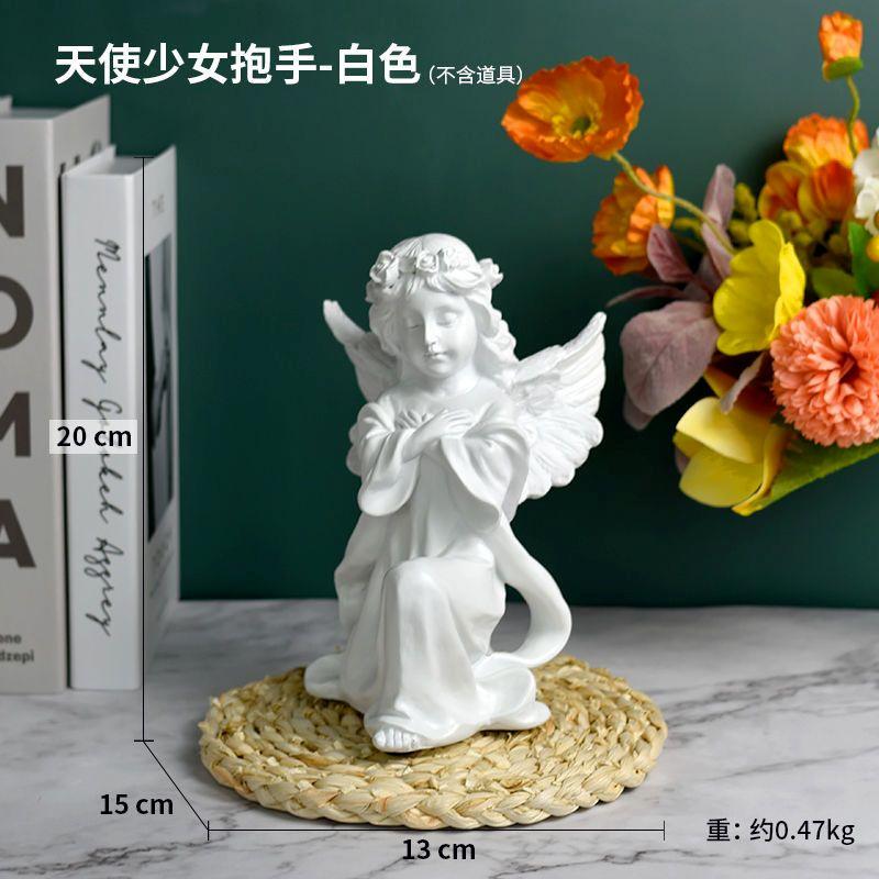 European Classic Praying Angel Resin Crafts Ornament Little Girl Statue Home Desktop Decoration