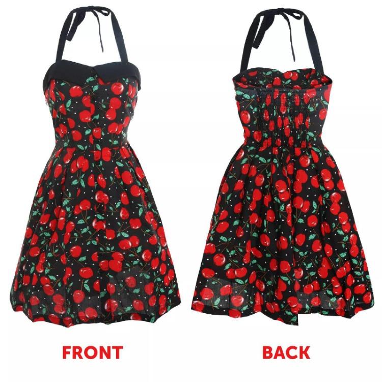 Summer Retro Spaghetti Strap Swing Dress Polka Dot Women Plus Size Available