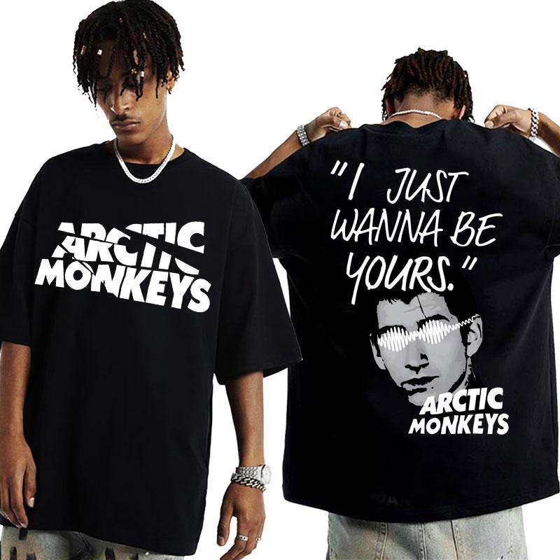 Vintage Favourite Worst Nightmare T-Shirt Arctic Monkeys 505 Songtext Print T-Shirt für Männer Frauen Hip Hop Punk Oversized T-Shirt