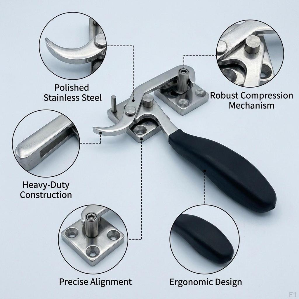 Industrial Oven Handle Lock Latch Assemble Adjustable for Airtight Door