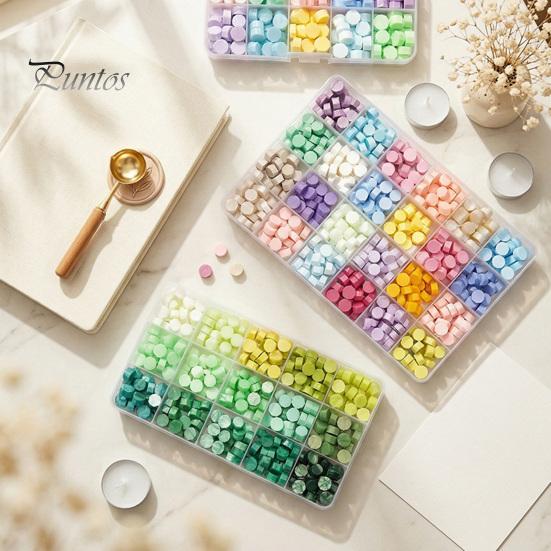 Wax Seal Beads with Candle Kit, Melting Spoon And Candles Set, Tool Stamp for DIY Crafting Wedding Invitations Decorative Sealing