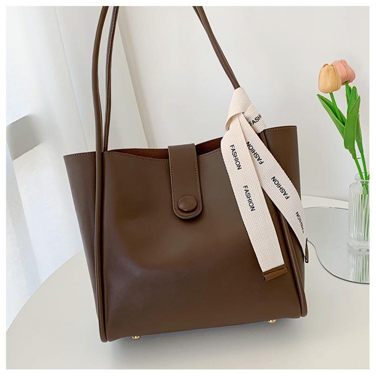 Autumn and Winter Large-capacity Bag Women's Bag 2025 New Trendy Fashion Shoulder Bag Casual Solid Color Retro Tote Bag