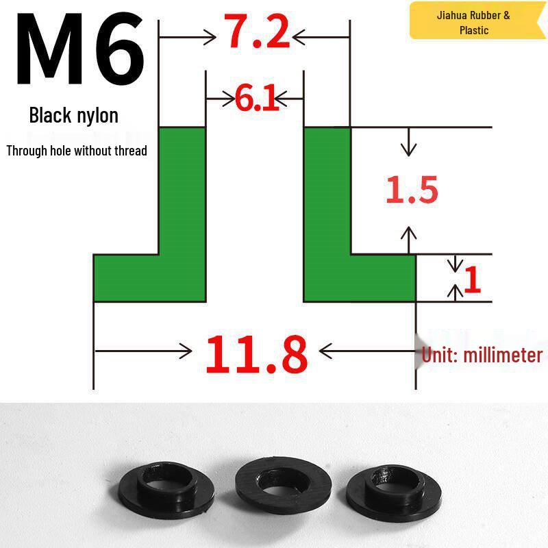 T-förmige Nylon-Dichtungsscheibe M3-M35 Gewinde Isolierabstandshalter