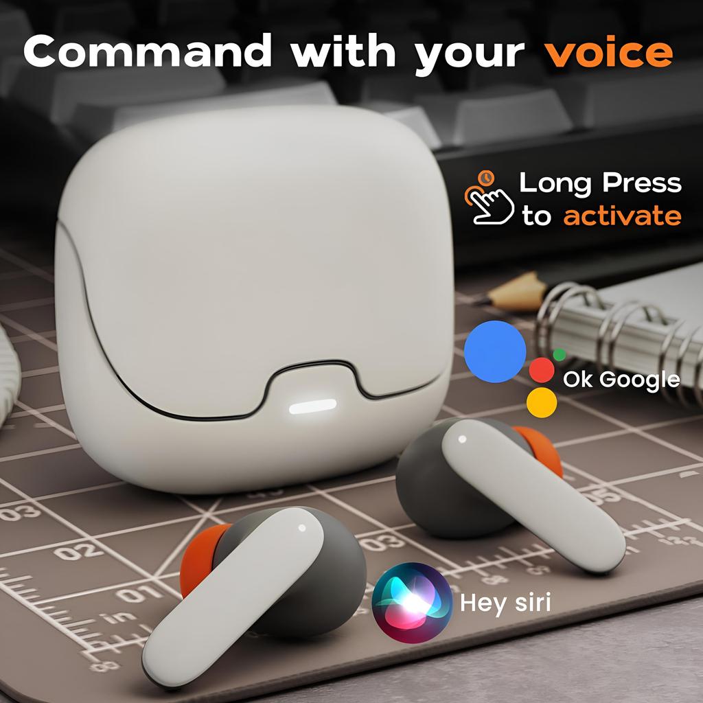 TWS Wireless Earbuds BT 5.4 Low Latency Game Earphones Microphone Noise Reduction Fast Charging Game Mode Listen Music Headset