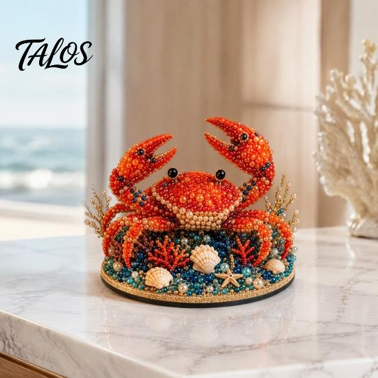 Creative Gifts for Holidays Beaded Ocean Animal DIY Kit, 3D Octopus Shark Craft Handmade Ornament Making Set Sea Animals Bead Art Project Adults,