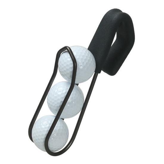 Golf Ball Holder with Quick-Draw Release Portable Waist Hip Metal Ball Carrier Holds 3 Balls Golf Accessory for Men Women