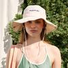 Hwa-chang Nylon String Embroidered Bucket Hat_Cream