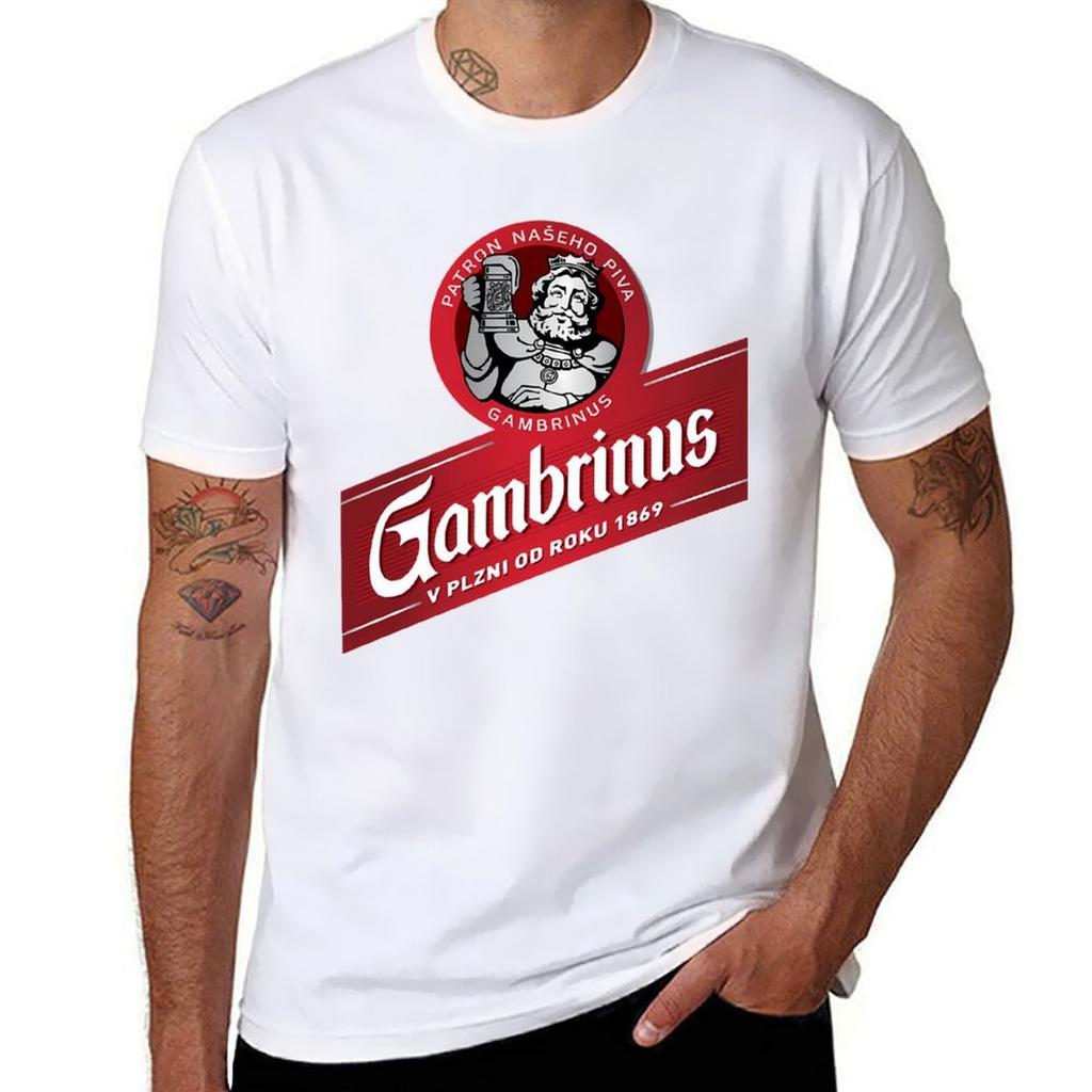 Gambrinus Wood Original Beer Logo Dibujos Logo T-Shirt Funny T-shirts Shirts Graphic Oversizeds Shirts Men Graphic