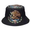 New Mexican Flag Beach Cap - Fashionable Outdoor Sun Hat for Both Men and Women with Printed Letters - Fan Hat with Basin Shape