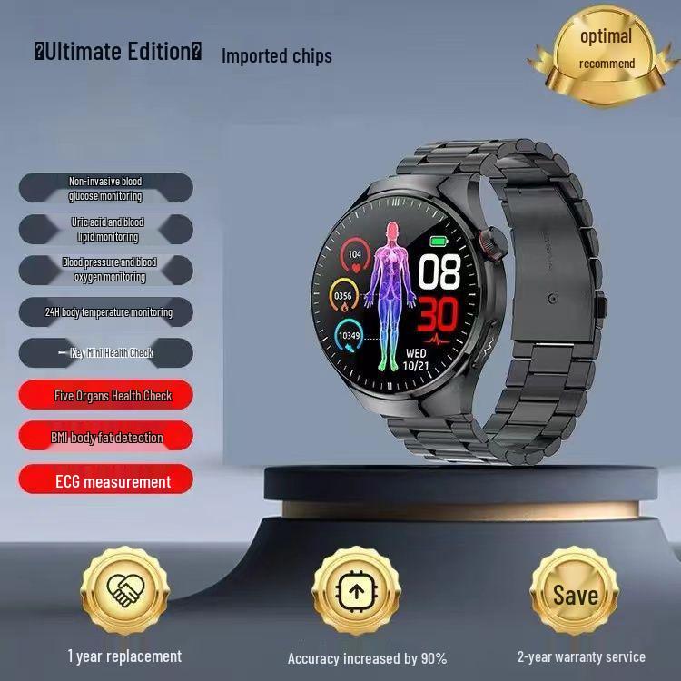 Huaqiangbei GT9 Smartwatch: Multifunctional Bluetooth Sports Watch with Sleep, Heart Rate, and Blood Glucose Monitoring