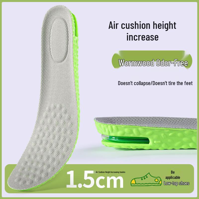 

Унисекс стельки с воздушной подушкой для увеличения роста - Не деформирующиеся, Амортизирующие, Влагоотводящие, Дышащие, Устойчивые к запаху, Невидимый дизайн полной длины Size 39-40