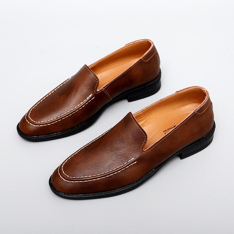 Módní Pánské Módní Formální Boty Dvouvrstvé Kožené Lehké a Pohodlné Obchodní Značka Le Fu Boty Velikost 38-48 Pánské Boty