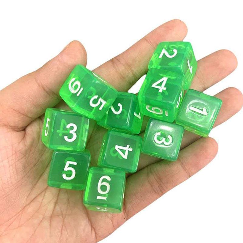 Transparent Dice 16Mm With Numbers Ideal Gift For Classroom Math Teaching Party Games Family Fun Educational Toys Kids Adults
