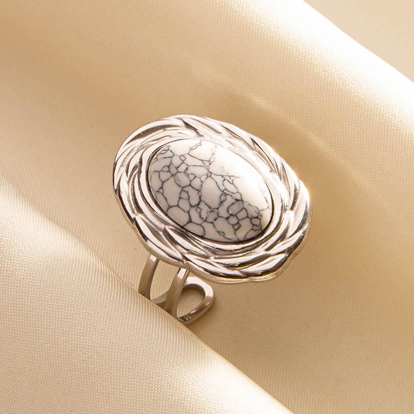 Adjustable 304 Stainless Steel & Titanium Geometric Ring - Unisex Cold Style