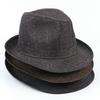 Hemming Wide Brim Breathable Holes Folding Jazz Hat Mid-aged Men Outdoor Sun Hat Fashion Accessories