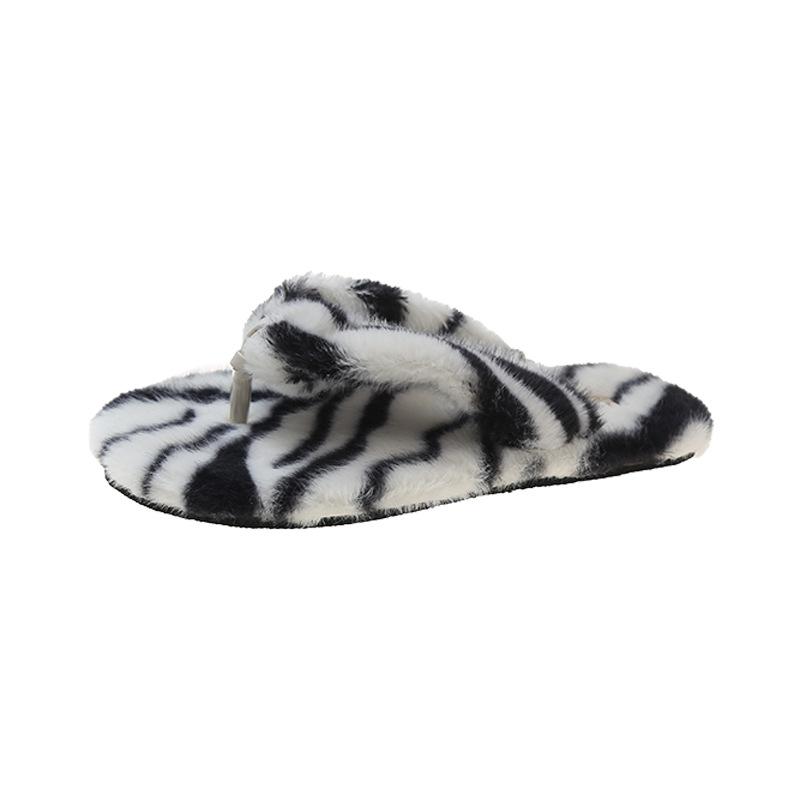 

Зимние женские тапочки 2024 года, мягкие, теплые, удобные, плюшевые тапочки, легкие, домашние, парные тапочки, повседневные, с рисунком зебры и елочкой 40 чёрный