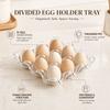 Divided Compartments Egg Organizer PET Eggs Fresh Storage Box  Kitchen Countertop