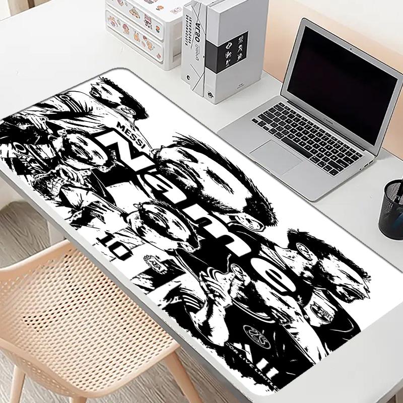 Custom Name Personalized Lionel Messi Pattern Mousepad, Laptop PC Desk Mat, Decorative Desk Mat for Home Keyboard Pad Gift