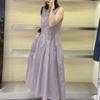 Purple Sleeveless Vest Dress Women's New Models Are Popular This Year, and Small People Wear Long Dresses In Early Summer