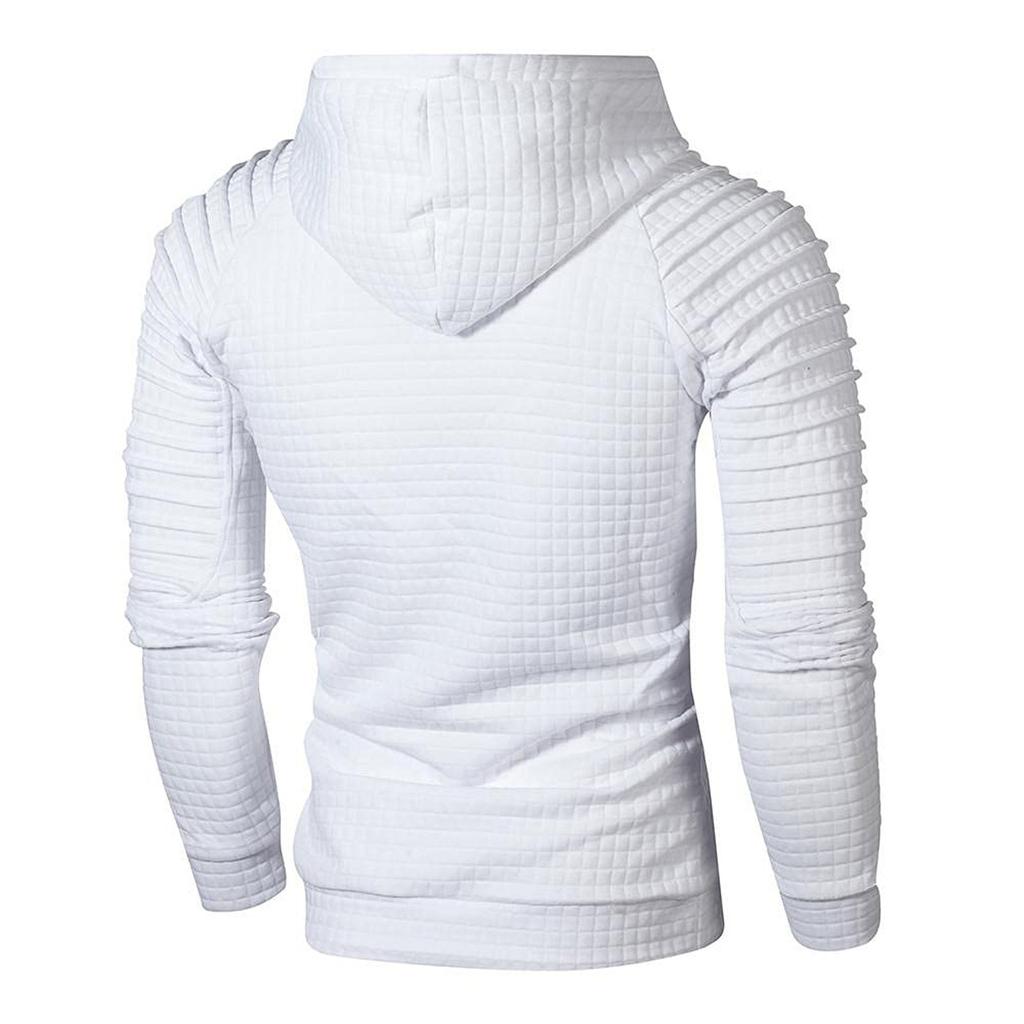 Men's Fashion Leisure Self Cultivation Long Sleeve Stripe Sweater Hoodie Coat Top