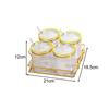 Clear Seasoning Box Jar Set Multipurpose Kitchen with Tray Pot for