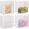 Cotton Pads Holder Dispenser Wall Mounted Organizers and Storage Box Cotton Rounds Jar Containers for Cotton Ball Floss Hairpin