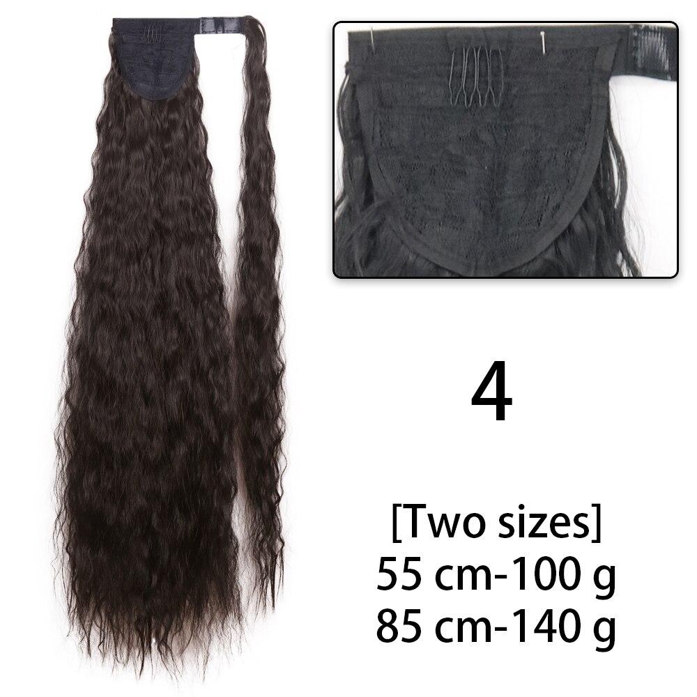LISI HAIR Długie proste falowane syntetyczne włosy z kucykiem damskie do noszenia na co dzień to ekstra 85 cm kucyk z włosów
