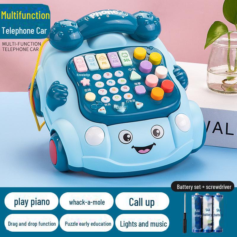 Giocattolo educativo retrò per telefono musicale per bambini da 0 a 3 anni