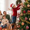 6 Christmas Baubles In a Single Package, PVC Holiday Decorations with Integrated Cords for Seasonal Display Placement