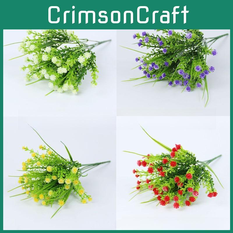 Grass Artificial Spring Gypsophila Paniculata For Patio Garden Decorations Wall