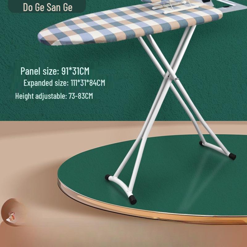 Large Folding Vertical Ironing Board with Widened Pad and Clothes Rack