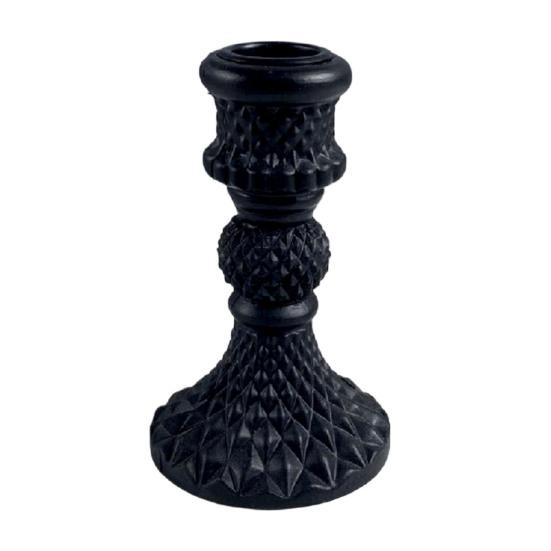 French Style Candle Holder Vintage Taper Holder, Nostalgic Resin Candlestick Decorative Soft Decoration Accessories Stand for Wedding Party