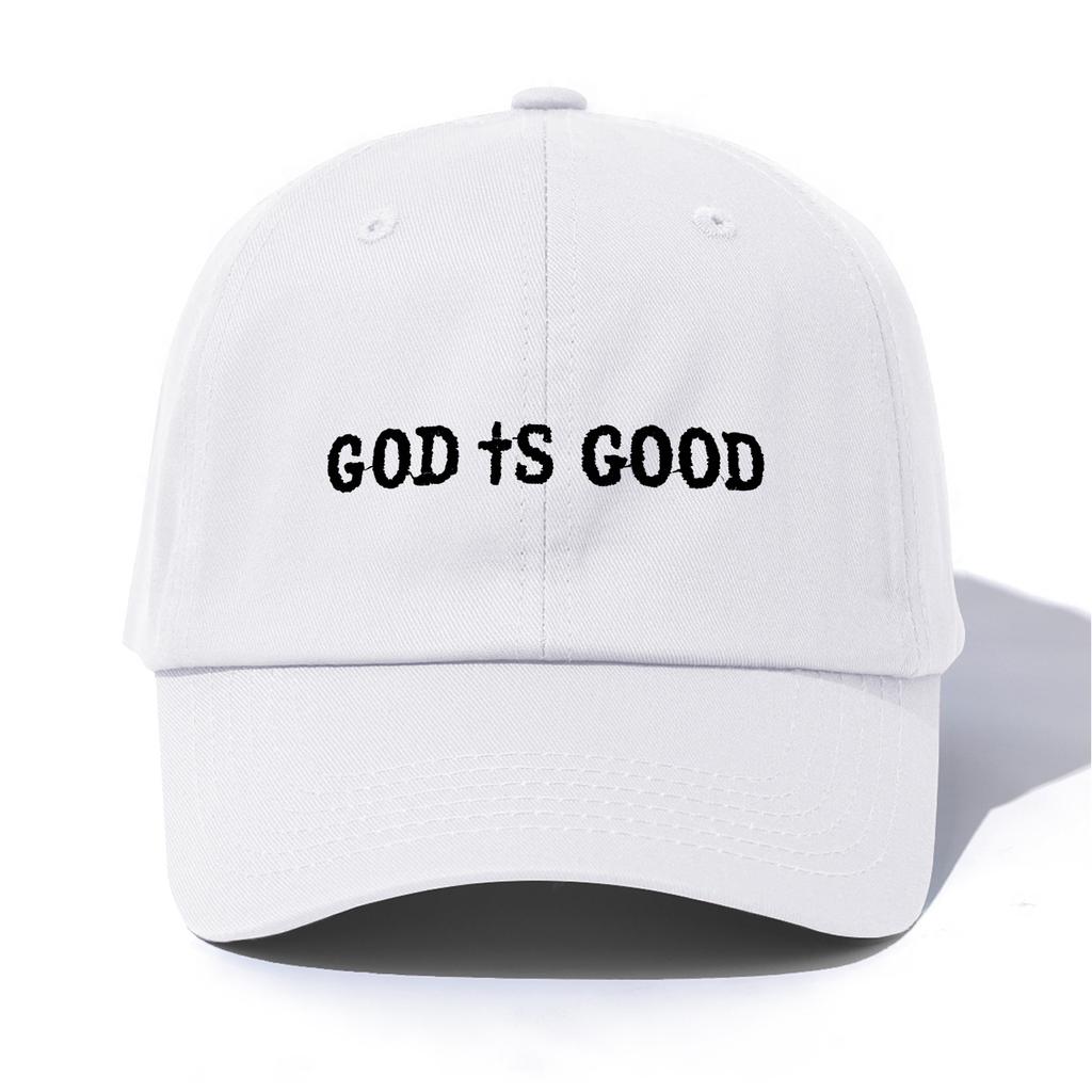 1pc GOD IS GOOD Embroidery Baseball Cap for Adults,Minimalist Retro Style Casual Soft Adjustable Dad Hat,Perfect As Gift