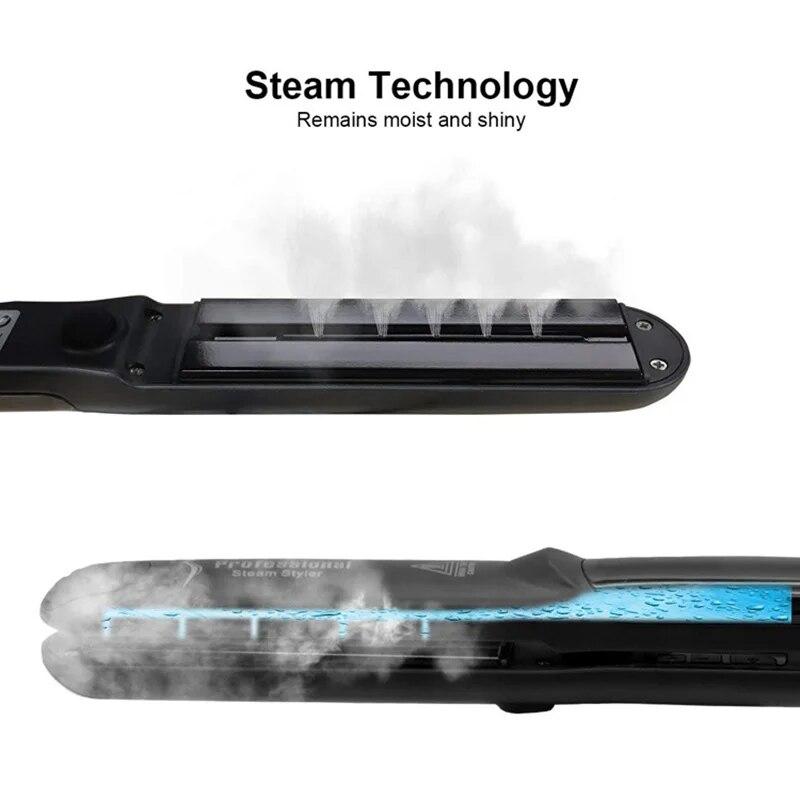 Ceramic Professional Steam Hair Straightener Vapor Hair Flat Iron Seam Hair Straightening Iron Curler