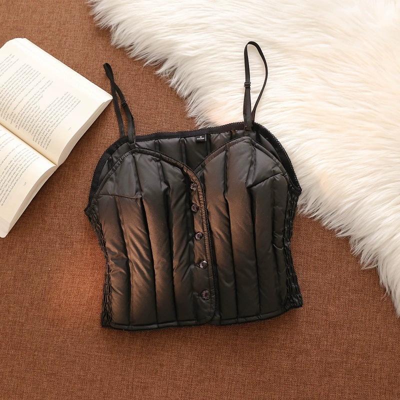 New autumn and winter light inner wear down small suspenders women wear white duck down short down jacket vest