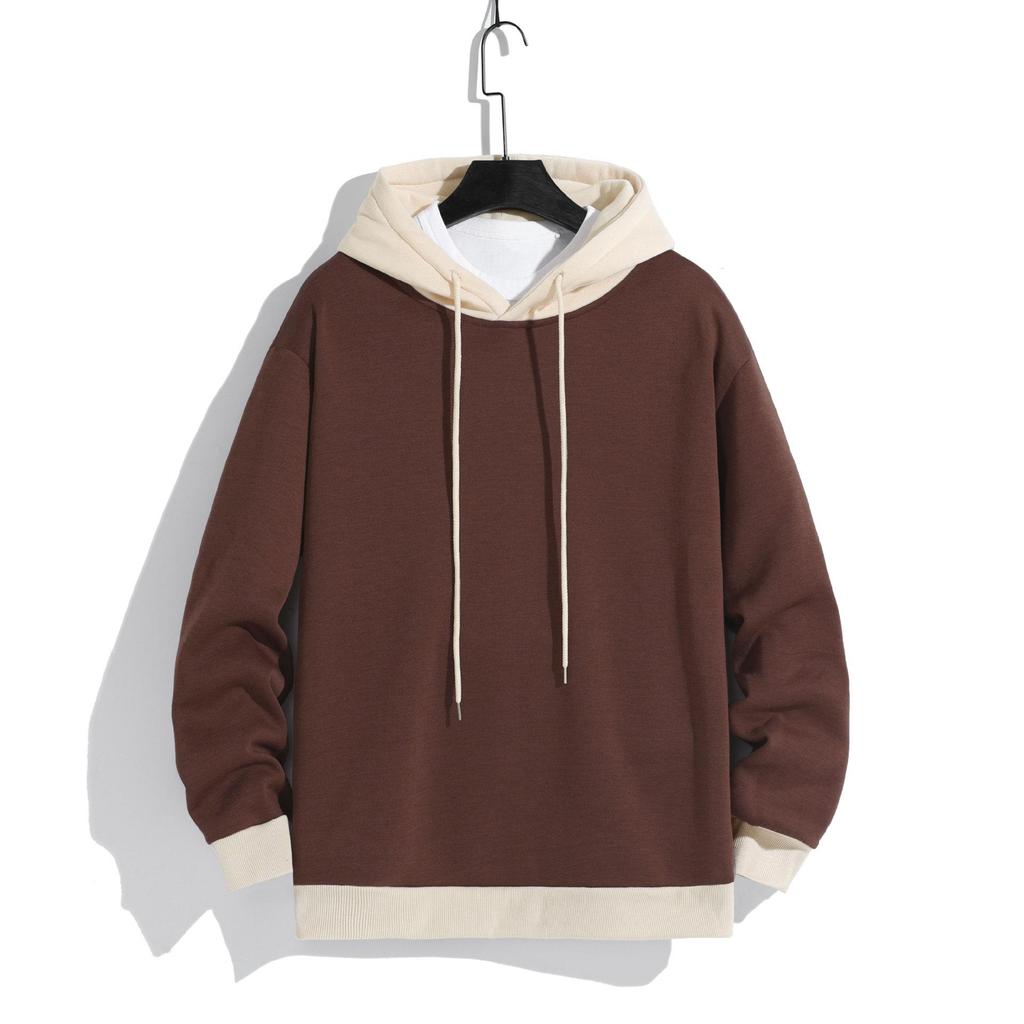 Męski sweter z kapturem modny męski wiosenno-jesienny w stylu zachodnim casualowy sportowy sweter pomniejszający wiek