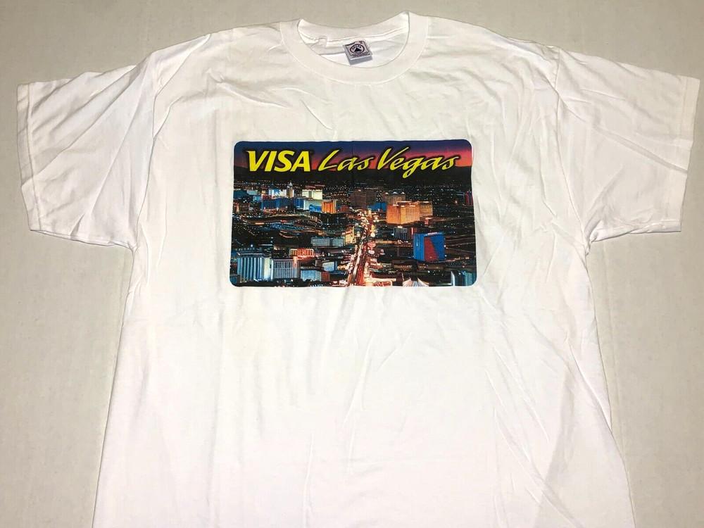Rare! Vintage 1990s Las Vegas The Strip Hotels Lit Up At Night T-Shirt New! XL Unisex T-Shirt