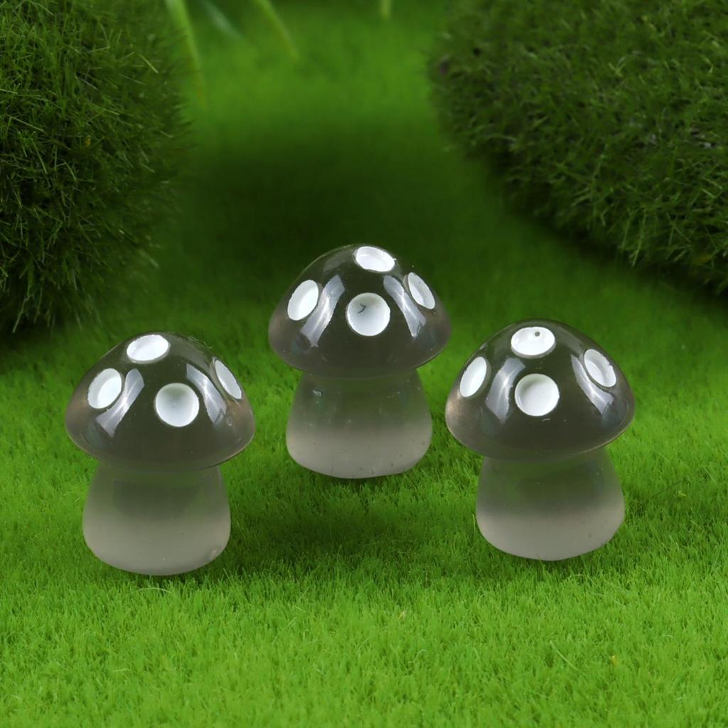 Mini Transparent Mushroom Ornaments for Moss Gardens and Balcony Potted Plants