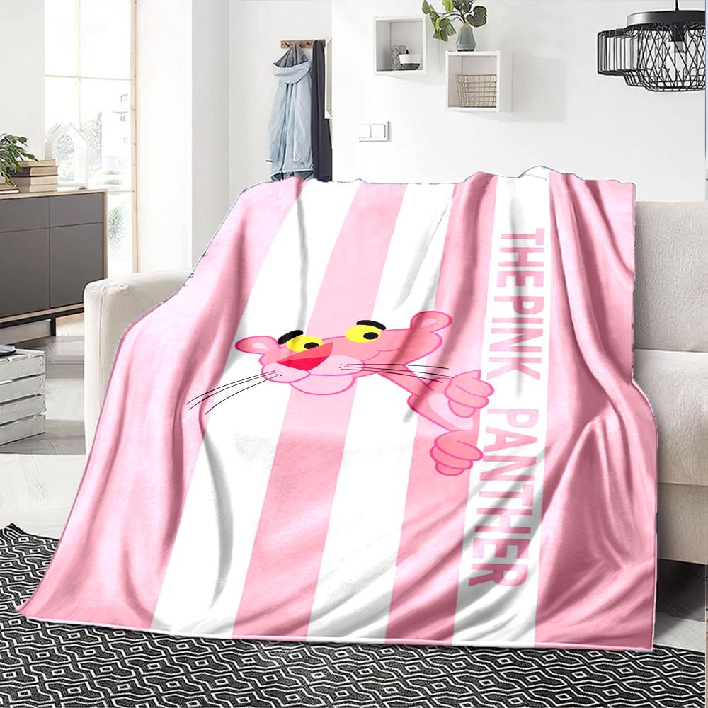 Coperta in Flanella con Stampa Pantera Rosa Alta Qualità Calda Confortevole Coperta per Tutte le Stagioni Perfetta per Regali Decorazione per la Casa