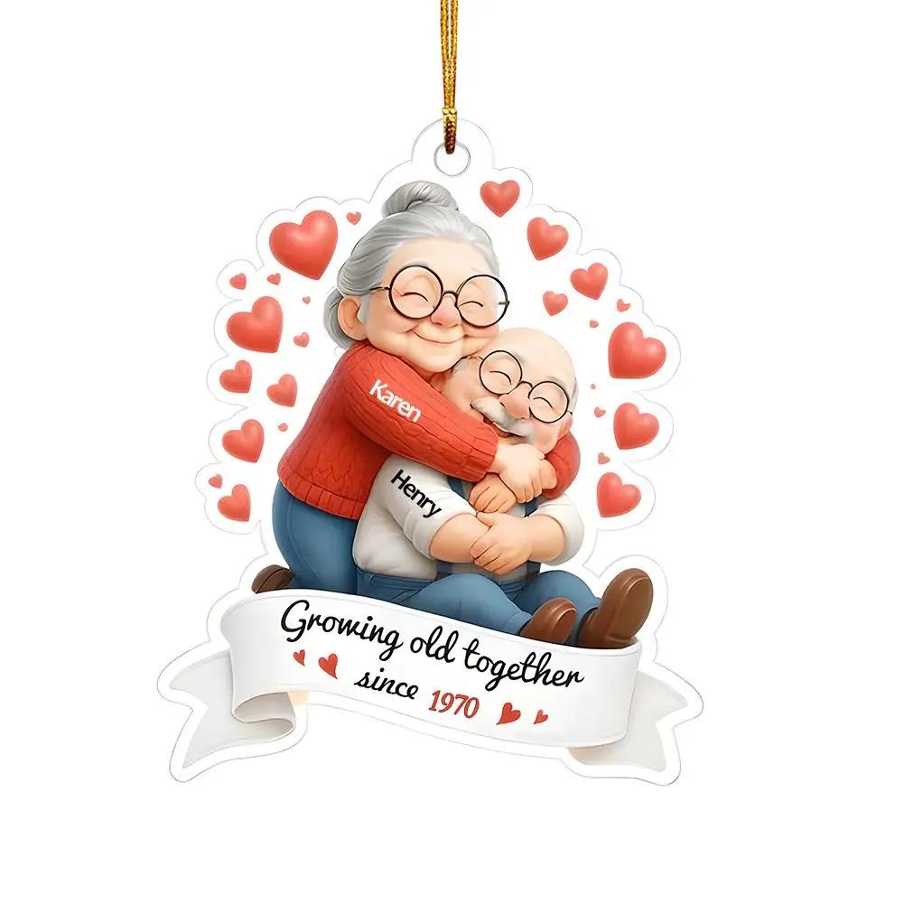 Santa Claus Acrylic 2D Double-sided Printing Pendant Personalization Decorations Ornaments Crafts Christmas Tree Christmas Y7S6