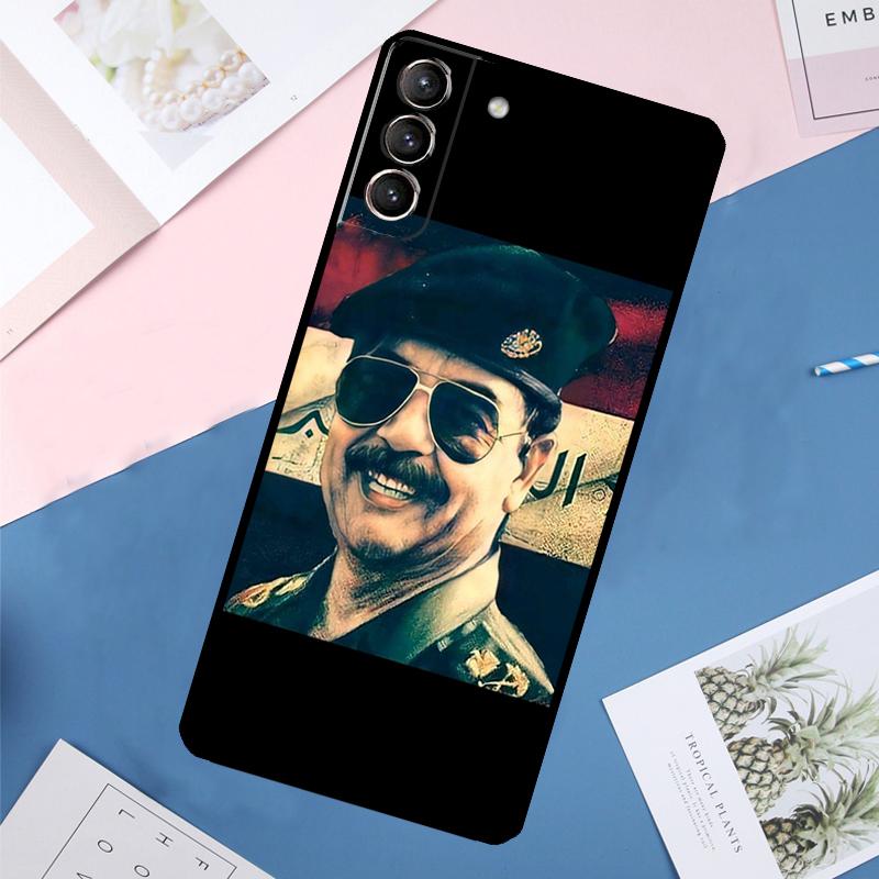 Etui Fashion Saddam Hussein Irak Hülle für Samsung Galaxy S24 S23 S22 Ultra S20 S21 FE S8 S9 S10 Plus Note 10 20 Ultra