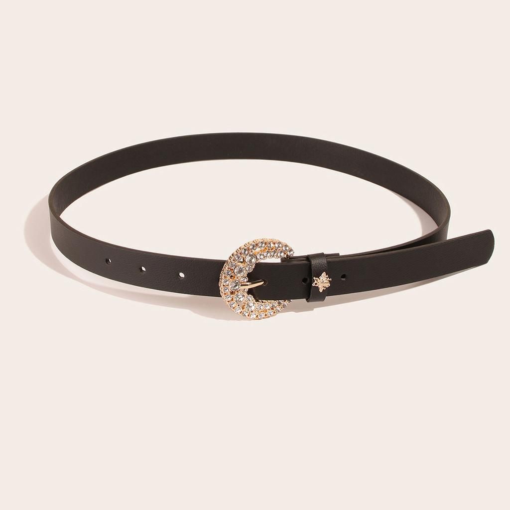 Honeybee Embellished Faux Leather Belt With Alloy Buckle For Womens Casual Wear