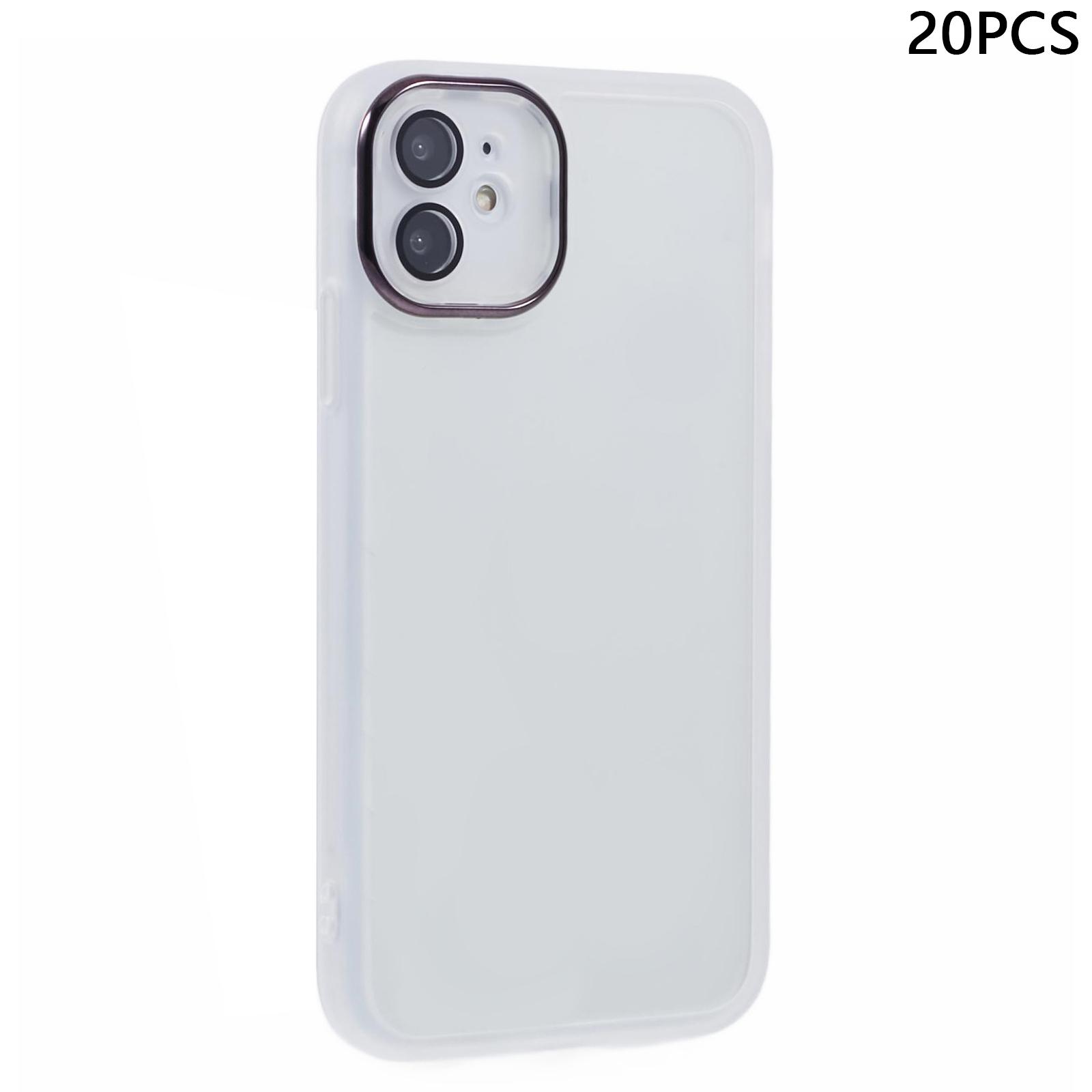 

Bulk Purchasing 20Pcs For iPhone 11 Case Electroplated Camera Frame TPU Phone Cover Precise Cutouts Transparent White