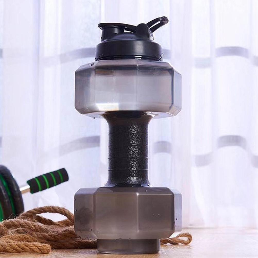1Pcs Fitness Dumbbell Water Bottle Large Capacity Weightlifting Dumbbell Cup Stylish Sports Water Kettle Durable Eco-Friendly