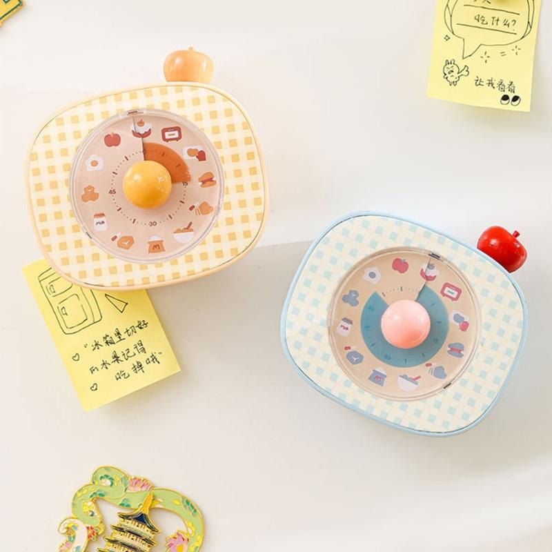 Portable Visual Rotating Timer Quiet Count Down Clock For Study Kitchen Cooking Use Time Management Device