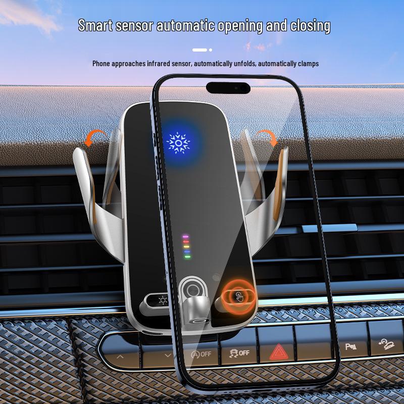 66W Wireless Fast Charging Car Phone Holder and Navigation Mount
